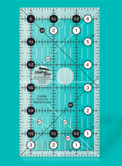 Creative Grids Non-Slip Quilt Ruler 3'' x 6''
