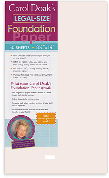 Carol Doak's Foundation Paper (50 sheets) Larger size 8
