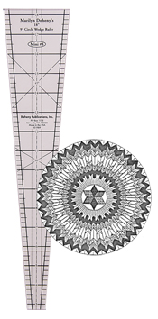 9 Degree Wedge Ruler 18in x 3-  By Marilyn Doheny