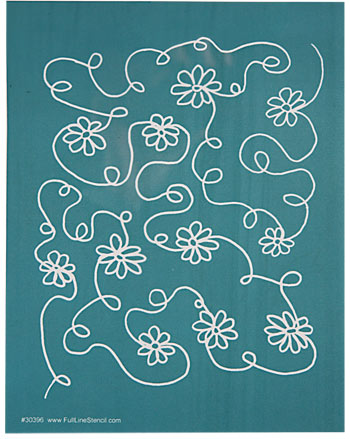 Full Line 8'' x 11'' Daisy Chain Background Stencil (Made from nylon mesh)