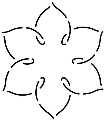 Quilt Stencil Simple Flower 5'' x 5''