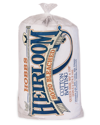 Bleached Hobbs Heirloom Premium Cotton Blend 80/20 Wadding Queen 90 Inch x 108 Inch