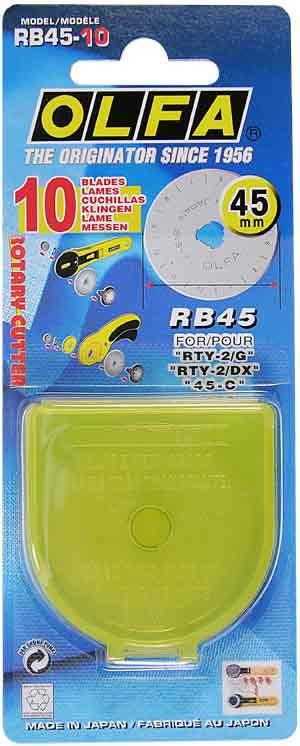 45mm Olfa Rotary Blades (Pack of Ten)