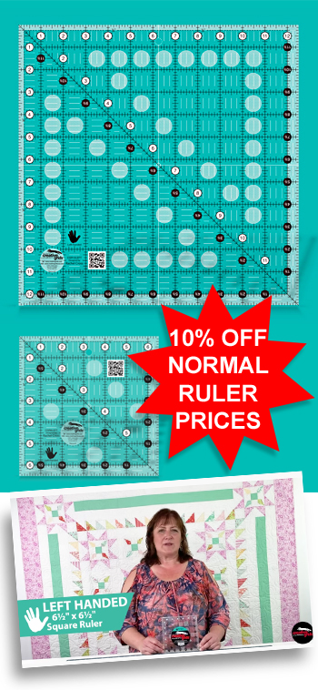 LIMITED OFFER Creative Grids Left-Handed Non Slip Square Offer 12�'' & 6�'' SAVE 10% OFF NORMAL RULER PRICES WAS �45.90 NOW �41.30