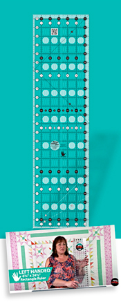Creative Grids Non-Slip Left-Handed Quilt 6'' x 24'' Ruler