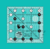NEW Creative Grids Non-Slip Left Handed Quilt Ruler 4'' x 4'' Square