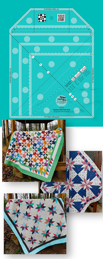 Creative Grids Non-Slip Hunter's Star Trim Tool By Deb Heatherly