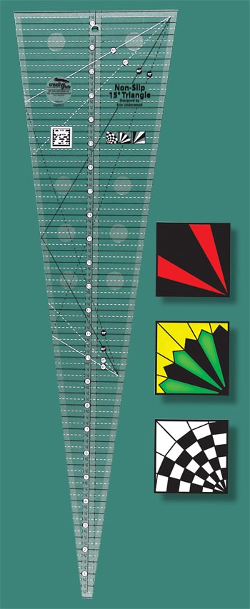 Creative Grids Non-Slip 15° Triangle Ruler By Erin Underwood