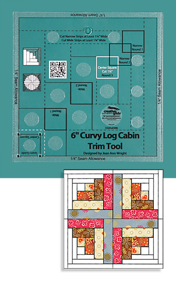 Creative Grids® Non-Slip Curvy Log Cabin Trim Tool for 6