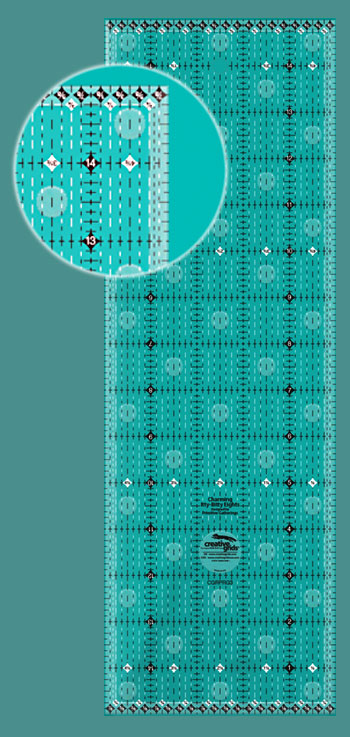 Creative Grids Charming Itty Bitty Eights Quilt Ruler