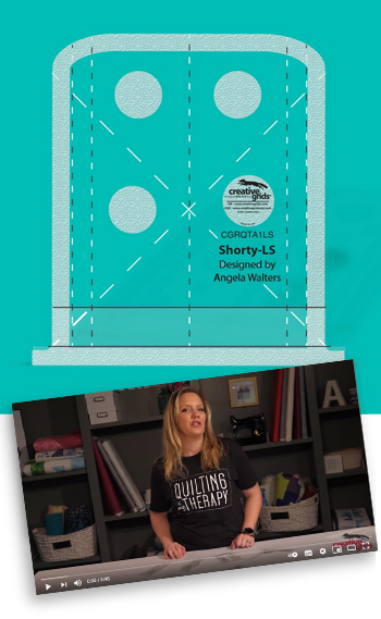NEW Creative Grids Non-Slip Machine Quilting Tool - Shorty - SL (Low Shank) By Angela Walters
