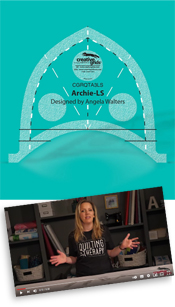 Creative Grids Non-Slip Machine Quilting Tool - Archie - LS (Low Shank) By Angela Walters