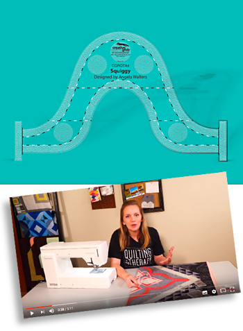 Creative Grids Non-Slip Machine Quilting Tool - Squiggy By Angela Walters