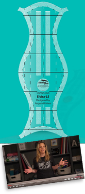 Creative Grids Non-Slip Machine Quilting Tool - Elvira - LS (Low Shank) By Angela Walters