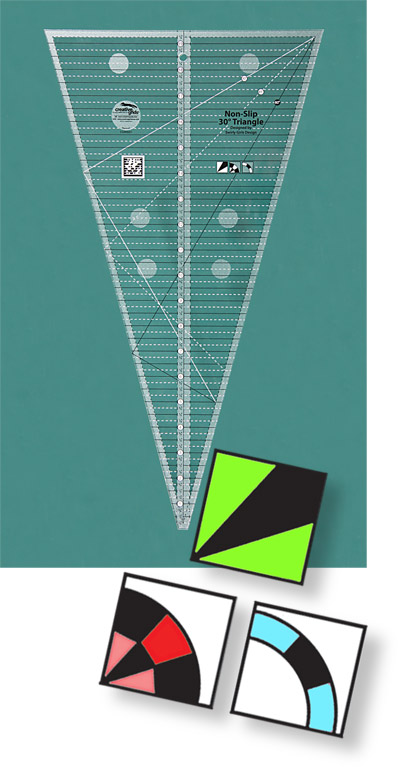 NEW Creative Grids Non-Slip 30° Triangle Ruler