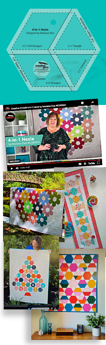 NEW Creative Grids Non-Slip  4-in-1 Hexie