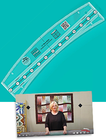 Creative Grids Non-Slip Wave Quilt Ruler 12in SALE ITEM was 28.95 Now 10.00