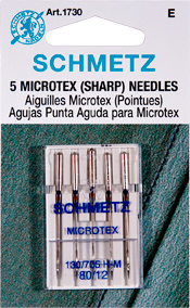 Schmetz Sharp / Microtex Machine Needle Size 12/80