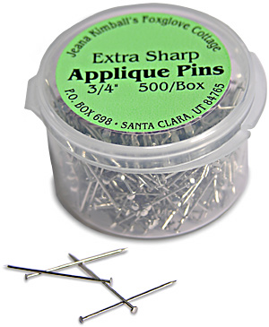 Extra Sharp Applique Pins '' Long (qty 500)