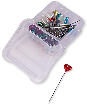 Heart Pearlized Pins (35) 2-1/8