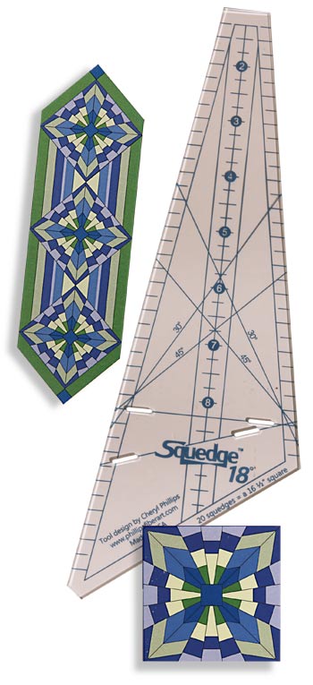 Phillips Fiber Art Squedge 18 Squedge Ruler By Cheryl Phillips