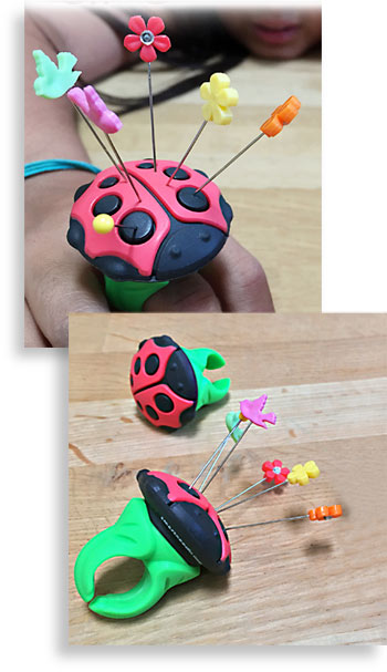 Aro Ladybird Pincushion Ring