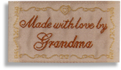 Made with Love by Grandma - Iron on Quilt Labels
