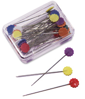 Flower Head Pin 50ct Multi Colour 'No Melt'