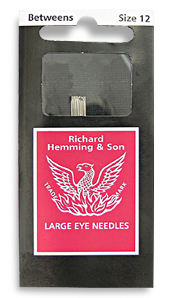 Richard Hemming Betweens Large Eye Needles Size 12 (contains 10)