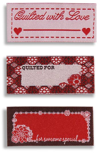 Quilt Tags Set of 3- 'With Love'