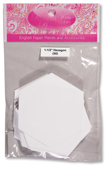 1 ½ in Hexagon papers -50 pieces