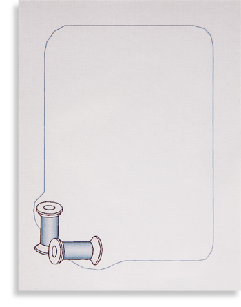 Quilt Label Blue Spools