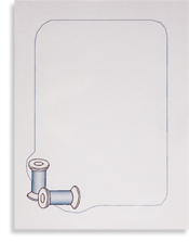 Quilt Label Blue Spools