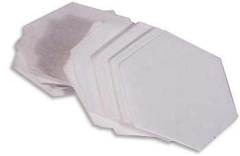 Pre Cut Iron On Hexie 1''. (100)