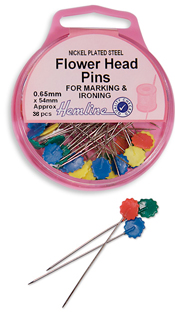 Flower/Flat Head Pins: Nickel - 0.58 x 54mm, 60pcs