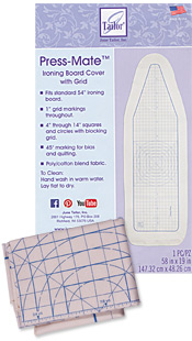Press-Mate Ironing Board Cover with Grid  By June Tailor - Actual size 58
