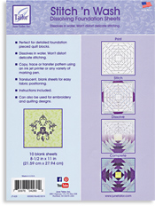 Stitch N Wash - 10sheets 8 - 1/2'' x 11''