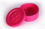 Small Pink Button Box 3¼