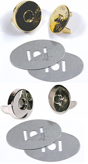 Magnetic Bag Snap (1) Gold or Silver in '' and ''