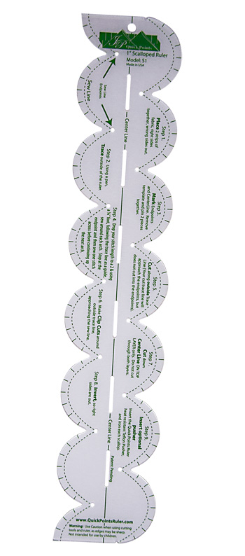 Quick Points Scallop Ruler 1''