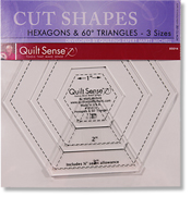 Quilt Sense Hexagons & 60 Degree Triangles 3 sizes