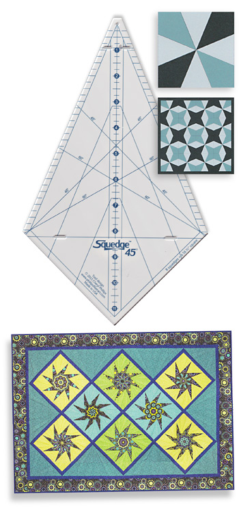 Phillips Fiber Art Squedge 45 Squedge Ruler By Cheryl Phillips