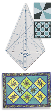 Phillips Fiber Art Squedge 45 Squedge Ruler By Cheryl Phillips