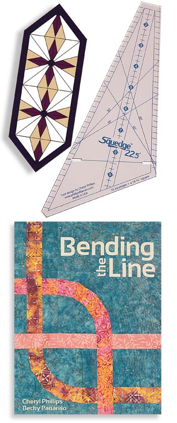 Phillips Fiber Art Squedge 22.5 Squedge Ruler By Cheryl Phillips