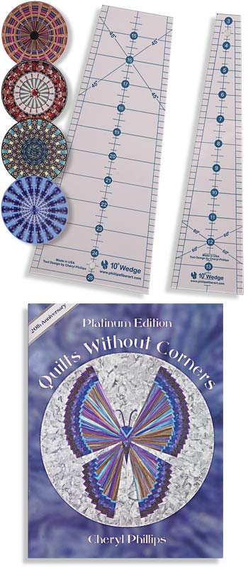 Phillips Fiber Art Two Piece 10 Ruler By Cheryl Phillips