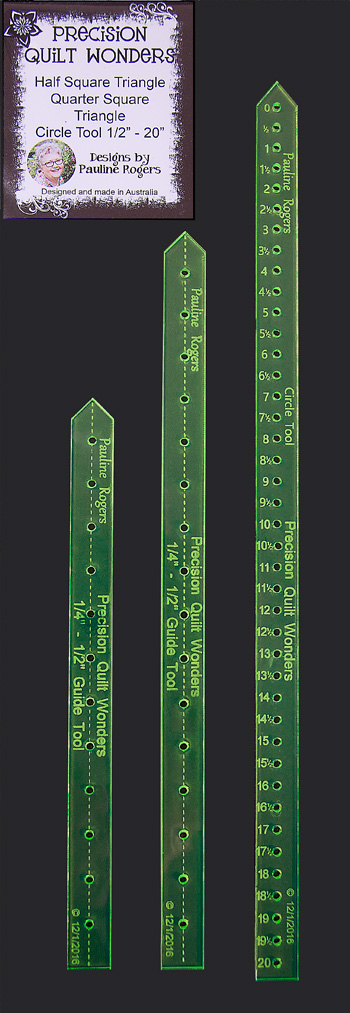 Precision Quilt Wonders half & quarter square triangle plus Circles