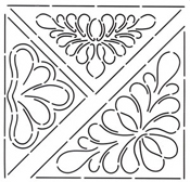 Quilt Stencil Triangular Designs 4'', 4¼ and 6''