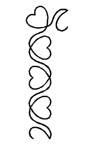 Quilti Stencil Scrolling Hearts Border 2