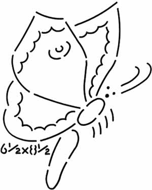 Quilt Stencil Butterfly 6 