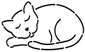 Quilt Stencil Large Catnapper 7